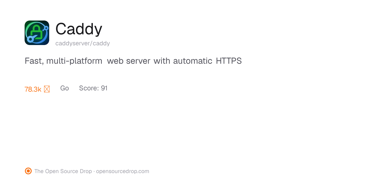 Caddy | The Open Source Drop