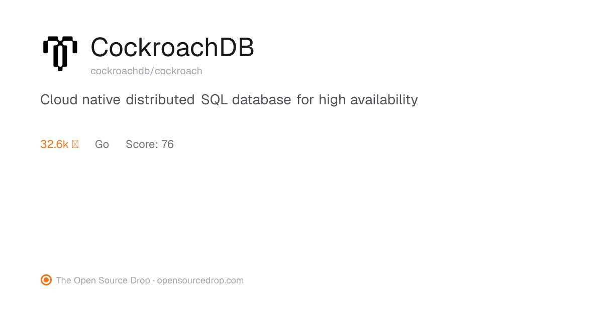 CockroachDB | The Open Source Drop