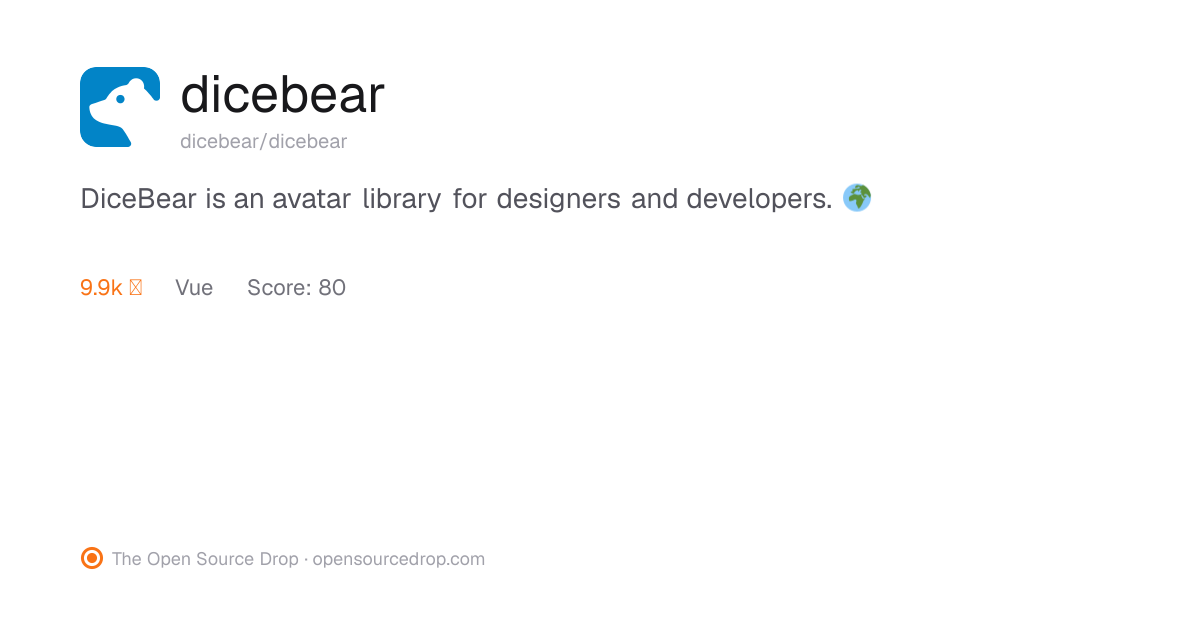 dicebear | The Open Source Drop
