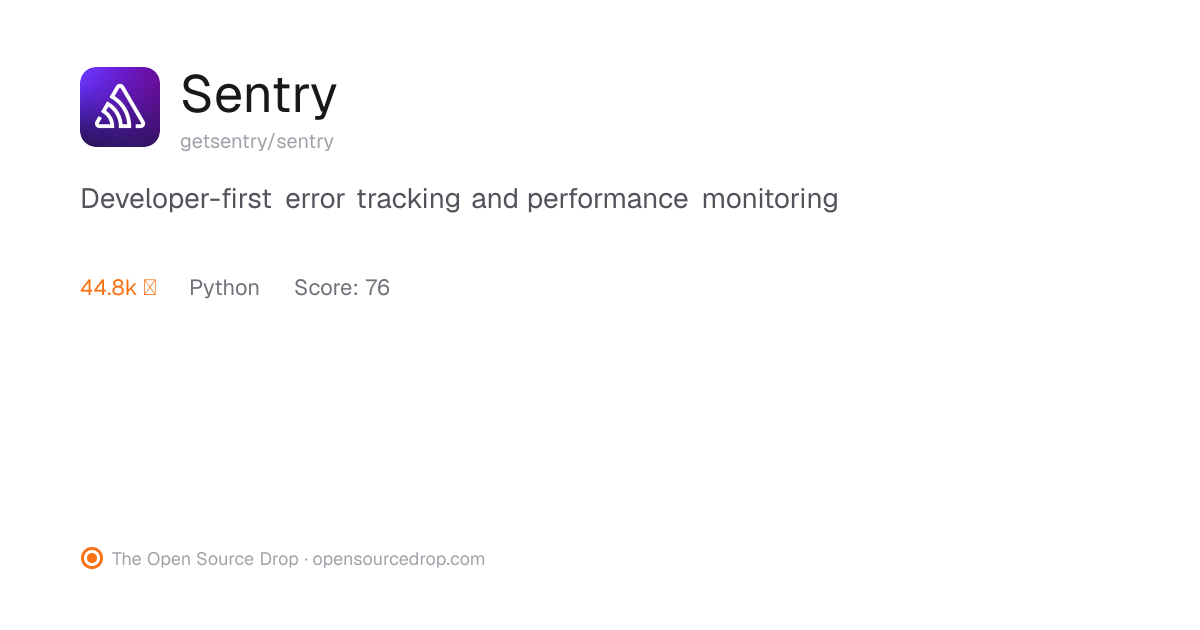 Sentry | The Open Source Drop