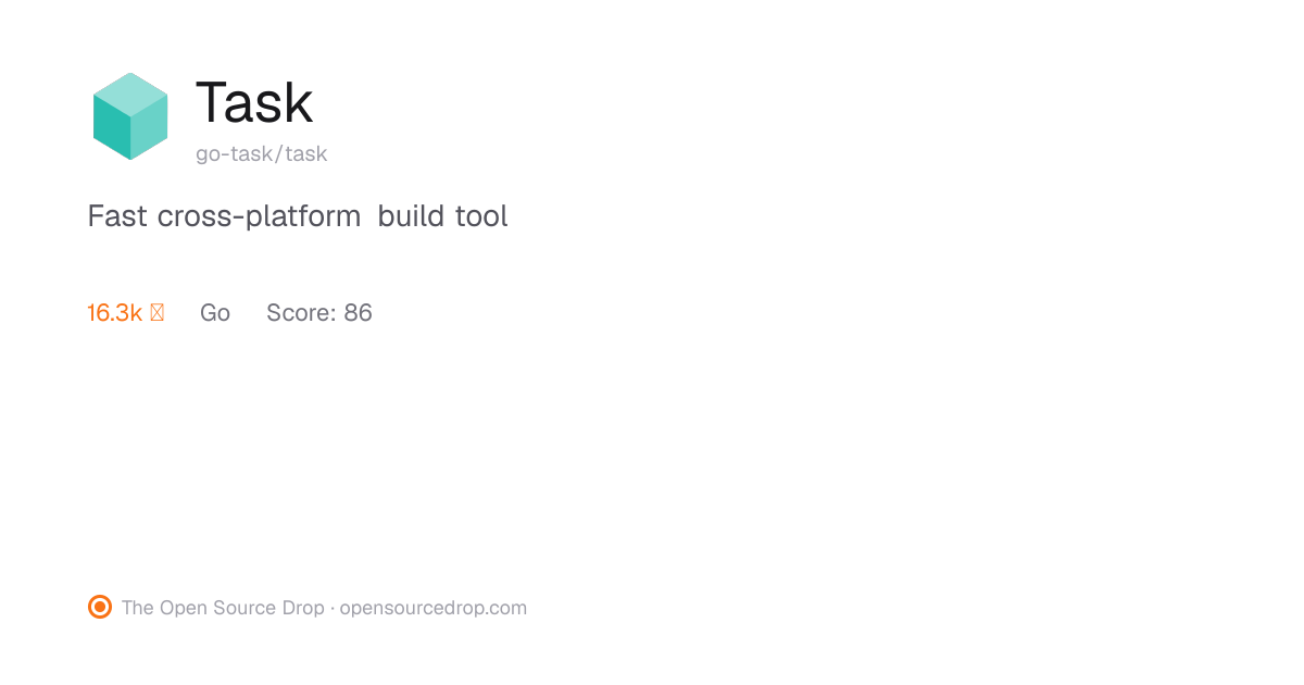 Task | The Open Source Drop