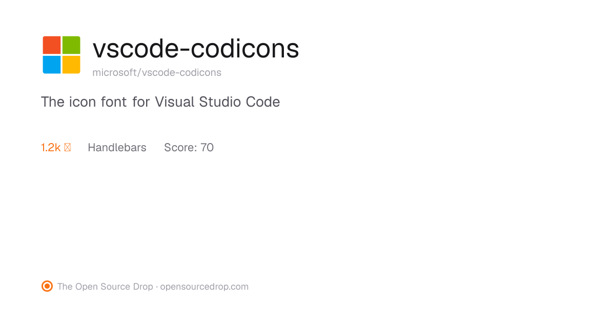 vscode-codicons | The Open Source Drop