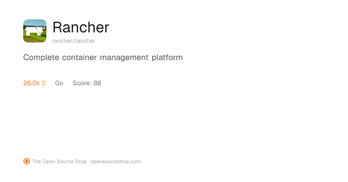 Rancher | The Open Source Drop