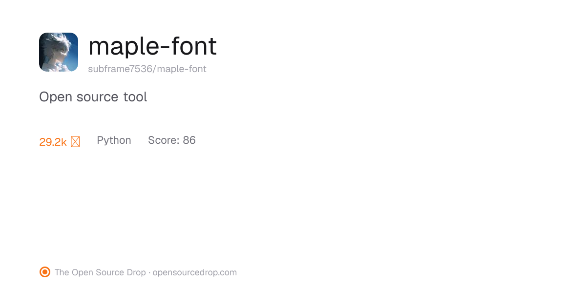 maple-font | The Open Source Drop